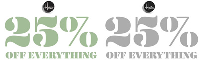 25% Off All House Industries Fonts‚ Objects and Clothing until August 15.