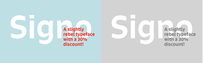 Signo‚ a dynamic sans serif with reverse contrast‚ by @rui_abreu. 30% off until Aug 31