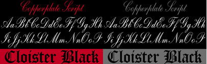 Norberto by Castle Type is only $9 (7 EUR) until the end of November. Cloister Black‚ Copperplate Script‚ Goudy Lombardy‚ and Goudy Text are also 30% off until the end of the year. 