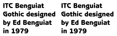 ITC Benguiat Gothic