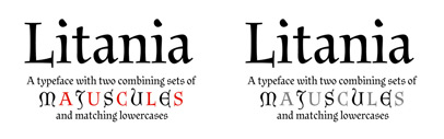 Litania‚ a typeface with two combining sets of majuscules and matching lowercases‚ by @rui_abreu