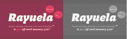 Rayuela by @pampatype is 50% off until Jan 31.