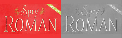 Spry Roman‚ a handdrawn serif‚ by Stephen Rapp. 40% off until Feb 15.