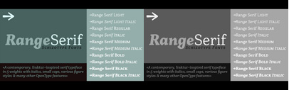 Range Serif by Schizotype is available. Introductory offer Range Serif family 60% off. 
