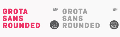 Grota Sans Rounded by @Latinotype. Grota Sans Rounded Complete Family is 88% off until  Mar 14.