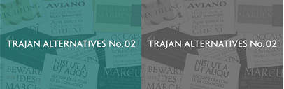 New Font Cluster:Trajan Alternatives No.2 has just added to our list.