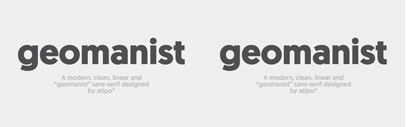 Geomanist by @atipostudio. It comes with 9 weights. The regular weight is free of charge.