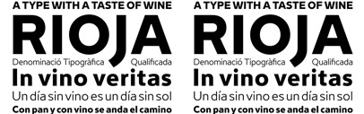 Rioja by @typerepublic: a type family inspired on how typography could be related to wine. It was first designed for the identity of Universidad de la Rioja (Logroño) and further developed in 2014 for comercial distribution.