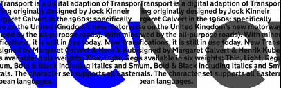New Transport‚ a digital adaption of Transport lettering originally designed by Jock Kinneir & Margaret Calvert.
