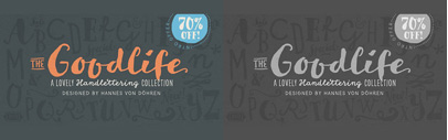 The Goodlife type family is a lovely handlettering collection designed by @hvdfonts. The family is 70% off until July 31.