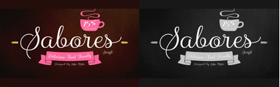 Sabores Script contains 5 weights with italics and swashes. Sabores Script family is 75% off until July 30.