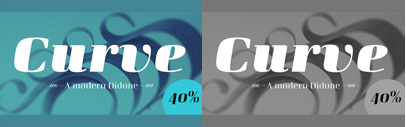 Curve‚ a squarish Didone typeface‚ by Arne Freytag. 40% off until July 18.