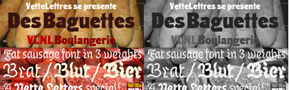 Two new typefaces from VetteLetters; VLNL Boulangerie & VLNL Wurst.