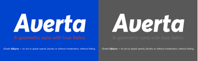 Averta comes with 8 weights + italics‚ and also supports Greek. Averta Family is 60% off until Aug 23.