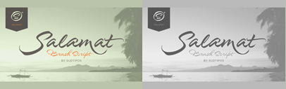 Salamat‚ a brush script typeface‚ by @Joluvian & @alepaul. 35% off until Sep 18.