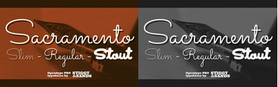 Sacramento Pro‚ the Pro version of one of the popular Google Fonts. 50% off until Sep 26.