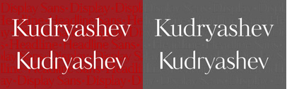 Kudryashev Display Serif and Kudryashev Display Sans by @ParaTypeNews 