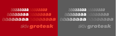 Condensed and Extended styles were added to Aktiv Grotesk.
