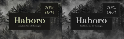 Haboro by @insigneDesign. 70% off until Feb 19.