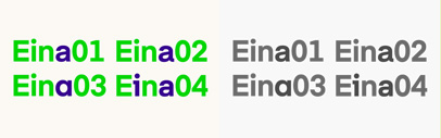 Eina comes with 4 versions‚ each of which has 4 weights + italics.