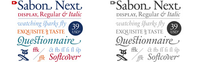 83% off on the selection of Sabon Next Regular‚ Sabon Next Italic‚ and Sabon Next Display for 14 hours only!