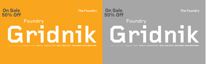Foundry Gridnik Family is 50% off until May 19.