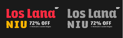 Los Lana Niu by @Latinotype. 72% off until June 2.