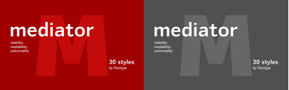 Mediator by @ParaTypeNews. $5 per style until May 4.