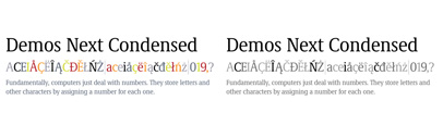 Condensed styles were added to Demos Next. The Demos Next Complete Family is $199 until June 17.