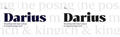 Bw Darius by Branding with Type. And they announced a new licensing model.