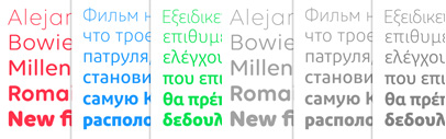 Volte Rounded‚ Diodrum Cyrillic and Diodrum Greek by @itfoundry