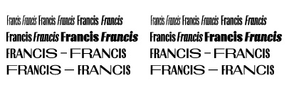 @typotheque released Francis and Francis Gradient.