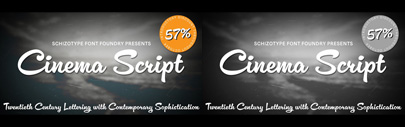 Cinema Script by @SchizotypeFonts. 57% off until Oct 31.