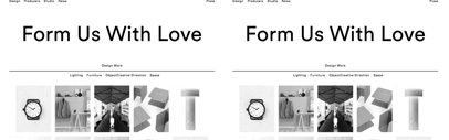 Font ID: What’s the web font does Form Us With Love use? It’s Circular by Laurenz Brunner. The typeface might be released by Lineto in the future.