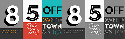 Town comes with 124 styles. 85% off until March 2.