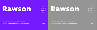 @Latinotype released Rawson. 83% off until April 22.