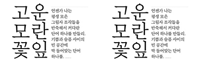 310 정인자‚ a new Korean typeface‚ designed by Ahn Sam-yeol