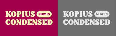 @kontourtype released Kopius Condensed.