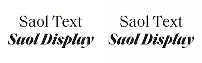 @schicktoikka released Saol Text and Saol Display.