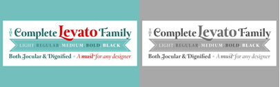 Today/250 Units ONLY! The Levato Complete Family Pack for $99 – 10 fonts at 80% off!