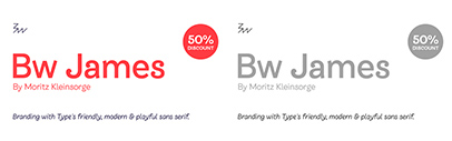 Branding with Type released Bw James. 50% off until June 30.