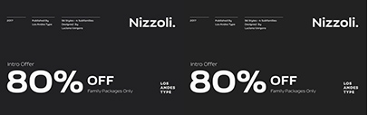 Los Andes released Nizzoli. The packages are 80% off until Sep 2.