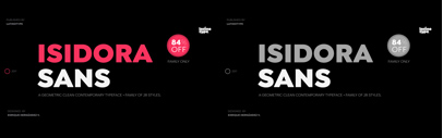 @Latinotype released Isidora Sans. Isidora Sans Complete Family is 84% off until October 1.