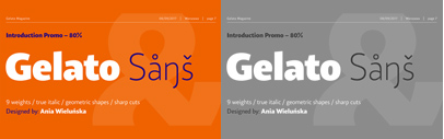 Borutta Group released Gelato Sans designed by Ania Wieluńska. 80% off until Dec 8.