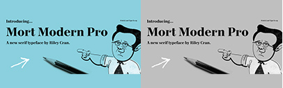 Mort Modern designed by @rileycran. It comes with three optical sizes.