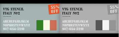 Astype released Vtg Stencil Italy No. 2. 35% off until February 17th.