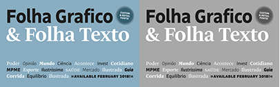 @Tipografies released Folha Grafico and Folha Texto.