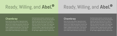 Abel Pro: a squarish and condensed sans serif by Matt Desmond.