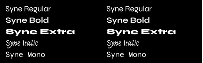 Syne originally designed for the art center Synesthésie is now available under the SIL Open Font License Version 1.1.