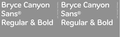 Terminal Design released Bryce Canyon Sans.